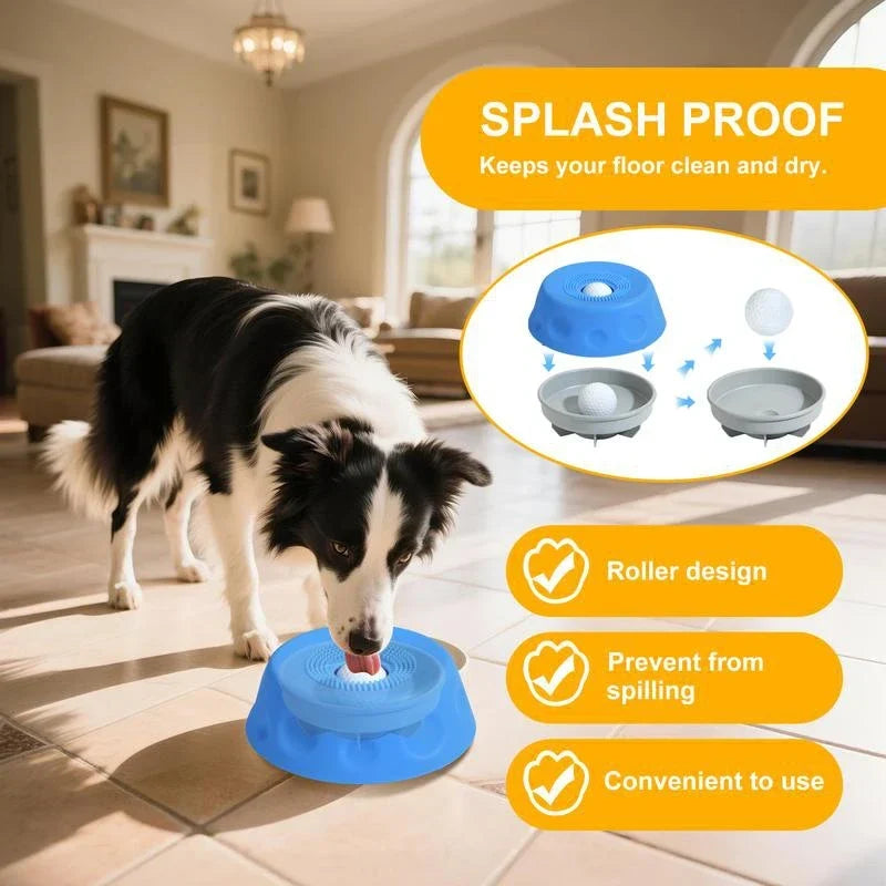 Anti-Splash Rolling Ball Pet Water Bowl | Spill Proof Dog Drinking Bowl