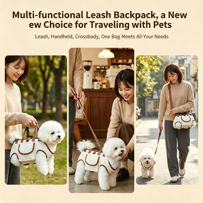 Multi‑Way Pet Carrier Backpack for Small Dogs, Breathable Portable Travel Bag, Wearable as Backpack, Crossbody Sling or Hand‑held Tote
